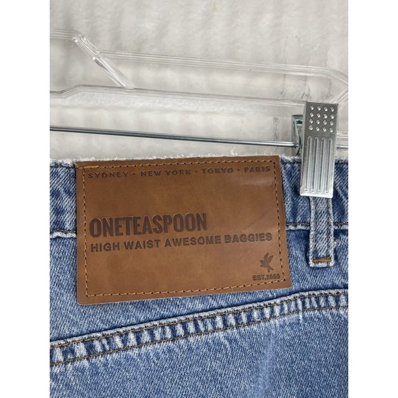 One Teaspoon Jeans 26 High Waist Awesome Baggies Loose Ripped Torn Revolve - Picture 6 of 9